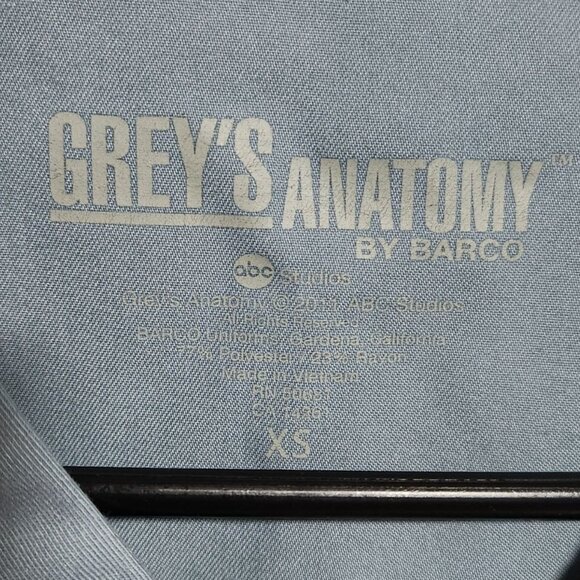 Greys Anatomy Scrub Top Womens Size XS Blue Nursing Medical Work Uniform - Picture 3 of 3